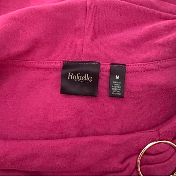 Rafaella Pink Long Sleeve Cowl Neck Top With Buckle - Picture 6 of 6